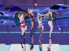 [MMD] BlackPink - Shut Down Ahri Seraphine Kaisa Evelynn Sexy Kpop Dance League of Legends KDA