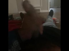 Jacking off my curved cock