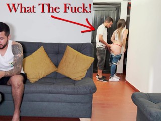 My Cuckold Husband Plays with his Cell Phone while I Fuck with his best Friend...