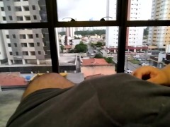 Naughty MILF comes out rubbing pussy on DICK and making him CUM DRYHUMPING - FREE WV