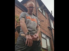 Pissing, piss, uncut, foreskin, uncircumcised, uncut cock, soft cock, jeans, panties