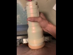 Using Abella Danger’s Fleshlight to Pleasure My 8” Cock!(it feels amazing)