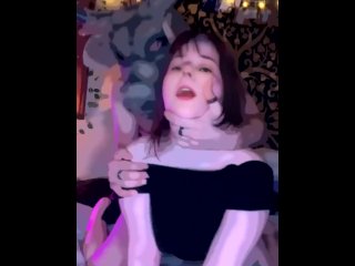 vertical video, female orgasm, cosplay, exclusive girl