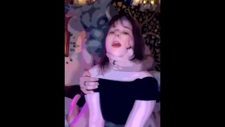 A Gorgeous 3D Brunette With Nice Tits Gets Bullied By A Monster