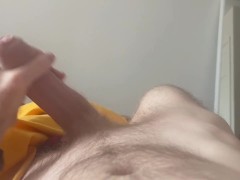 Morning glory Saturday morning masturbation of my big hard cock until I cum. POV horny wank