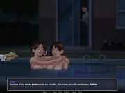 Preview 1 of Summertime saga #81 - Spying on my boss and housewife in the pool