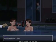 Preview 4 of Summertime saga #81 - Spying on my boss and housewife in the pool