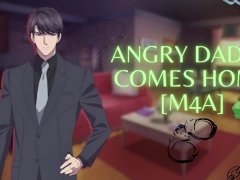 [M4A][Roleplay] ASMR - Daddy BF Comes Home Angry and Horny [face slapping][facefucking][degradation]