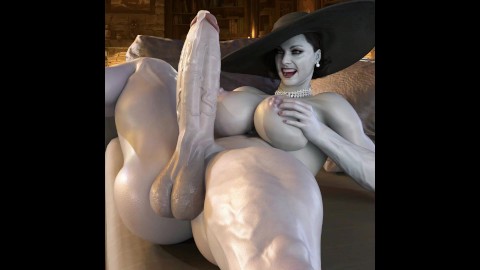 Resident Evil - Lady Dimitrescu Futa Nude Big Monster Cock