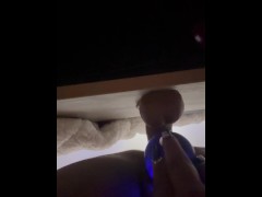 Ebony bbw playing bbc dildo