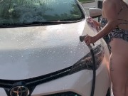 Preview 1 of Mature Milf Washes Cars then Cock