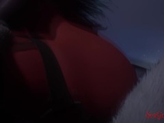 Succubus girl is fucked by a werewolf | Huge cock for the devil whore