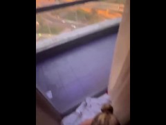 SUNSET BLOWJOB WITH FANTASTIC HOTEL VIEW - Screenshot 15 of 16 - Big Tits