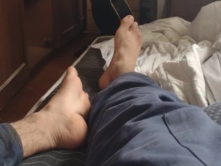 solo male, bondage, feet, veined