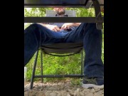 Preview 2 of Cumshot under the table - Hope no one noticed what I was doing !