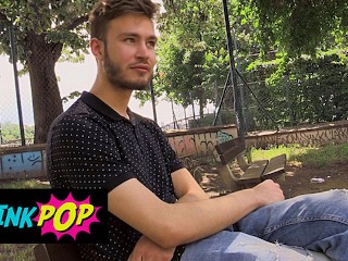 TWINKPOP - Guy was Curious on Lucas' Allegedly Big Dick so off they went into the Forest