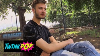 TWINKPOP - Guy Was Curious On Lucas' Allegedly Big Dick So Off They Went Into The Forest