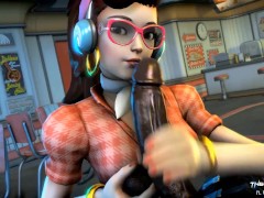 D.va's Handjob - Overwatch BBC Hentai