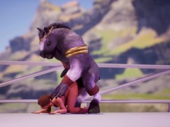 Furry Centaur vs Horny girl | Furry monsters fuck Anal Destruction | 3D Porn Wild Life