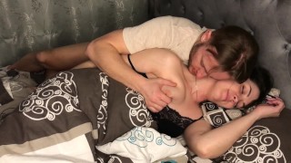 Stepsister Dragged Stepbrother Into Bed With Her