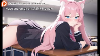 ASMR Audio & Video Catgirl Student Needs Help Studying She Repays You