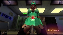 Citor3 3D VR Game латексные медсестры качают моряков с помощью вакуумной кровати и насоса