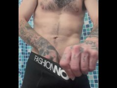 Big white cock cums in fashion nova mens briefs. WATCH FULL CUM SHOT VIDEO ON MY ONLYFANS/TUSSIN_T