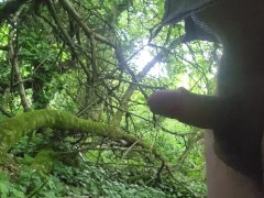 A drop of semen spilled outdoors