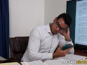 Preview 2 of BlacksOnBoys - Hot Latino Jock Sucks Boss's Cock To Keep His Job