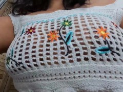 leather up skirt ass and POV tit drop mommys big dark nipples