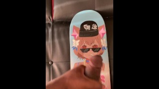Cumming on my femboy skateboard