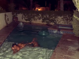 skinny dipping, old young, big ass, sloppy blowjob