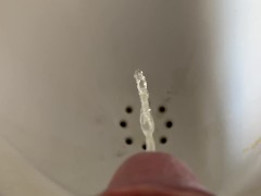 Male urinal cock view