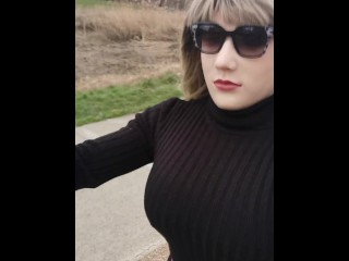 Silicone Doll Walking through the Park