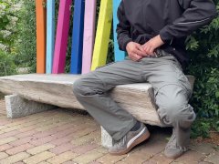 Mother-in-law. Cum for me in the park on a bench