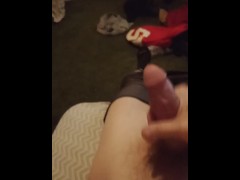 Stroking my dick before I gotta clean