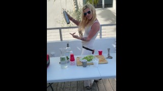 Jade Jameson visitando Miami Nightclub para fazer bebidas !!