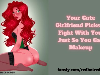 あなたのcuteのガールフレンドはあなたとの戦いを選ぶので、あなたが化粧することができます