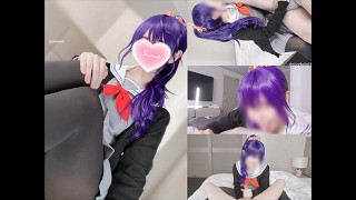 💜Aliceholic13 Japanese SchoolUniform Cosplay | Femdom handjob,anal prostate massage cumshot video.