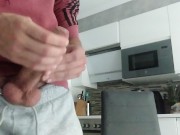 Preview 3 of The Guy with the Fat Cock Fucks His Foreskin Hard and Deep with His Finger, Very Wet