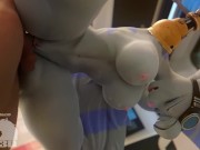 Preview 4 of Rivet from Ratchet & Clank Fucks Big Cock with her Thighs and Pussy