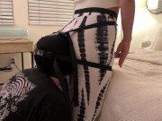 Preview 3 of Strapped to Latina Ass with Smother Harness