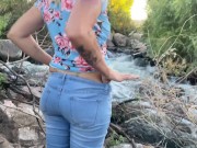 Preview 2 of Hiking Sex Vlog with Jamie Stone and a Splashing Creampie