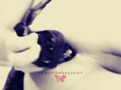 Riding BBC 8inch Dildo and Gaping