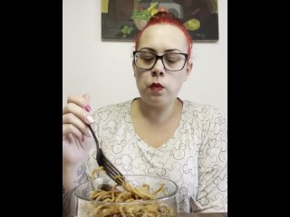 BBW Stepmom MILF Foodie Eats Lunch with Tits out your POV