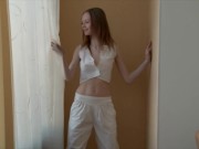 Preview 1 of Skinny College Brunette Daisy Takes Her Cute Outfit Off To Masturbate!