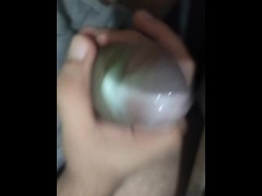 Toilet Paper Roll Test Got Stuck On My Cock!