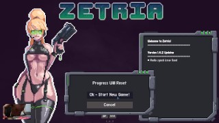 Zetria hentai pixel juego de disparos rubia caliente pechos grandes follando monstruos