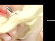 Preview 6 of Blonde smoking and skipping class to give you a JOI and cum countdown!