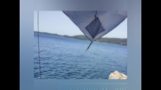 Baise dans les falaises îles grecques vacances